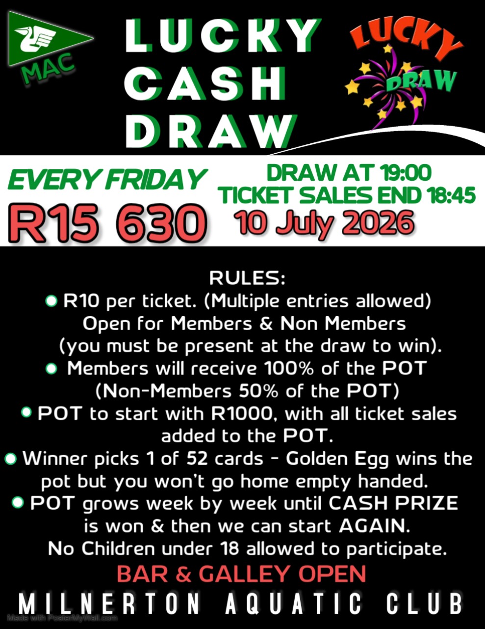 LUCKY CASH DRAW