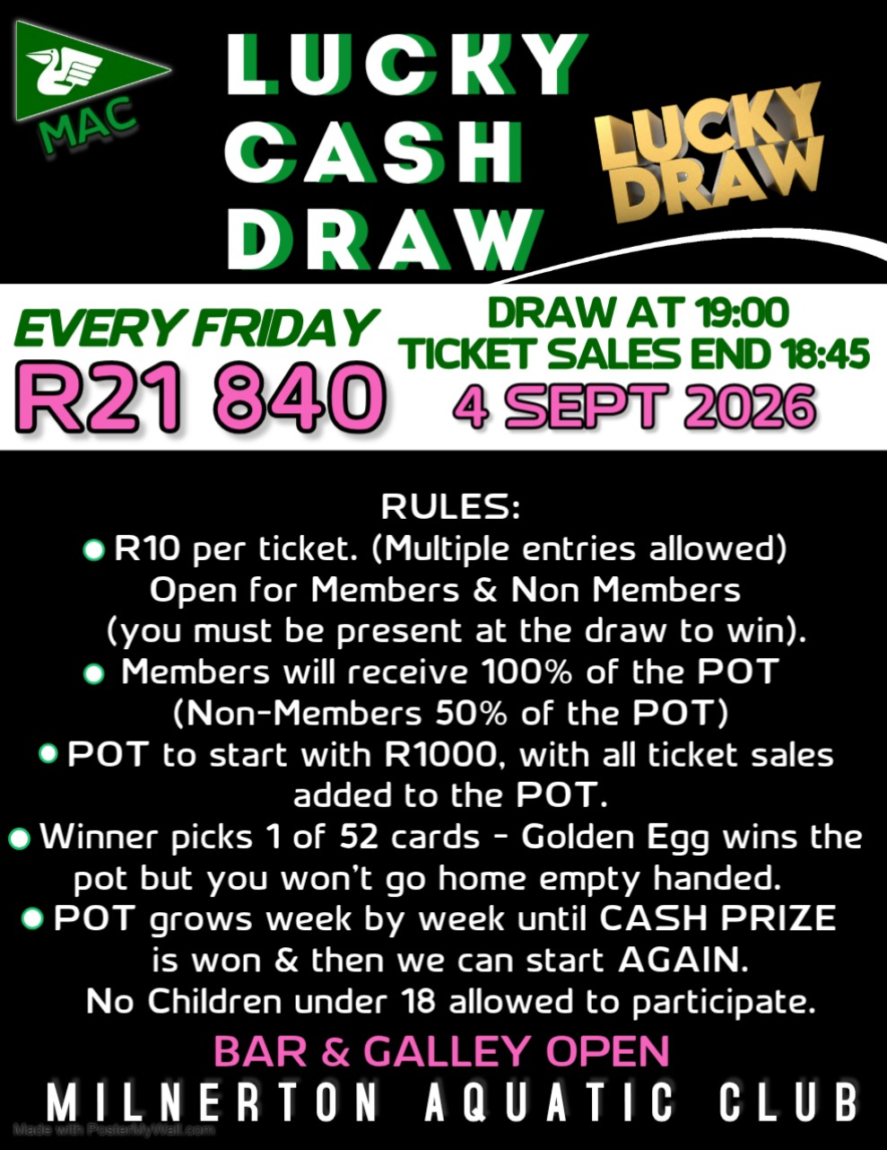 LUCKY CASH DRAW
